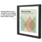 Americanflat 16.5x16.5 Floating Album Cover Frame - Easy-to-Open Buttons for Loading Album Covers - Vinyl Record Frame - Shatter Resistant Glass - Hanging Hardware - Black